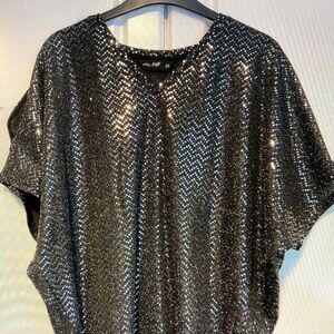 F&F Sparkling Silver Sequin Top